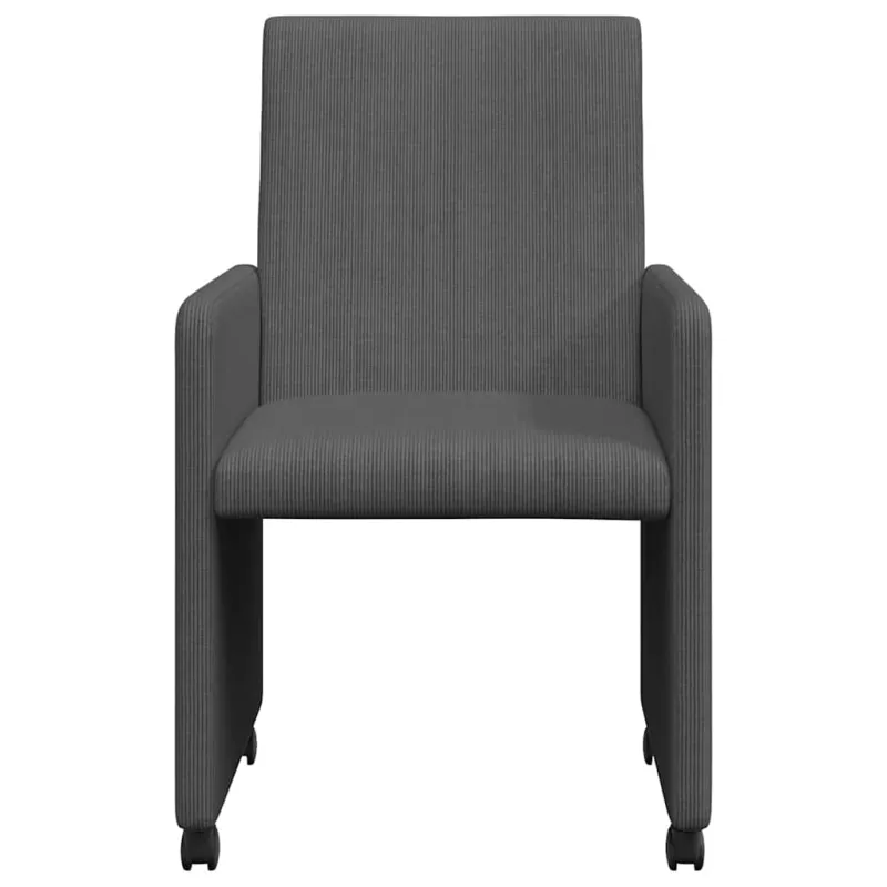 Valgomojo Kėdės su Ratukais 2 pcs Tamsiai pilka 57 x 66 x 94 cm