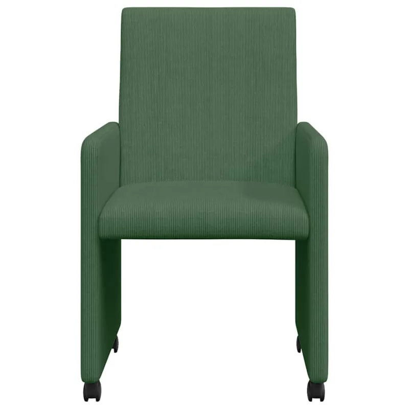 Valgomojo Kėdės su Ratukais 2 pcs Pilkai žalia 57 x 66 x 94 cm