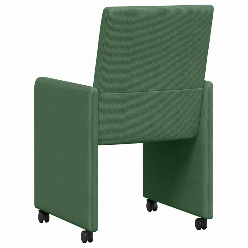 Valgomojo Kėdės su Ratukais 2 pcs Pilkai žalia 57 x 66 x 94 cm