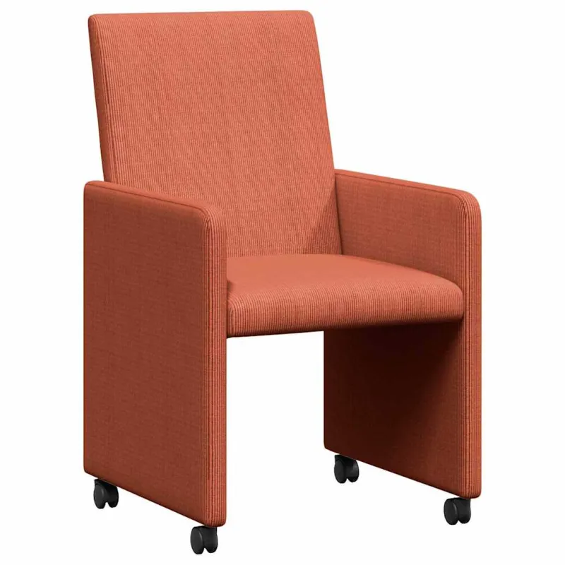 Valgomojo Kėdės su Ratukais su ratais 2 pcs Raudona oranžinė