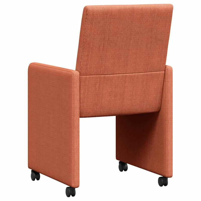 Valgomojo Kėdės su Ratukais su ratais 2 pcs Raudona oranžinė
