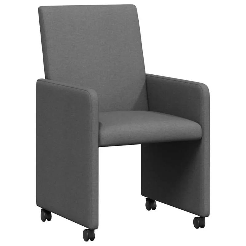 Valgomojo Kėdės su Ratukais 2 pcs Tamsiai pilka 57 x 66 x 94 cm