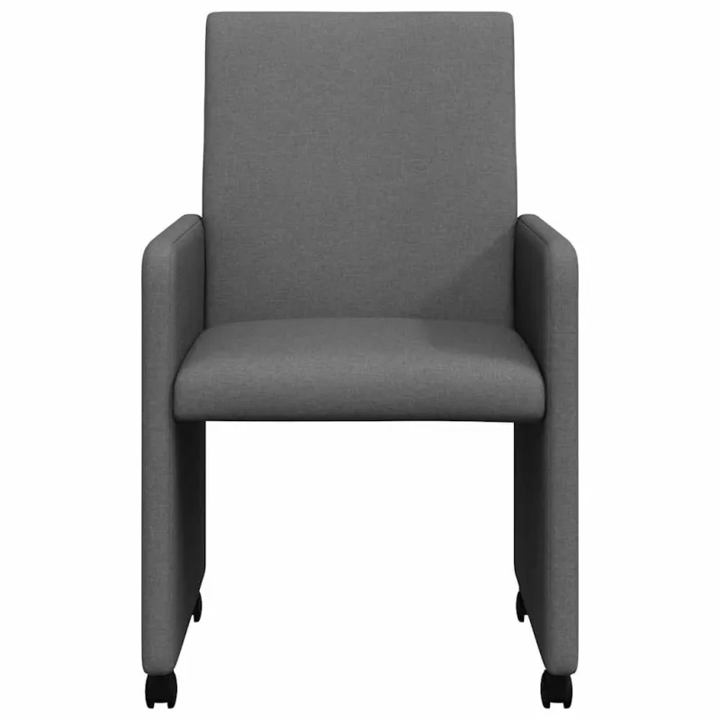 Valgomojo Kėdės su Ratukais 2 pcs Tamsiai pilka 57 x 66 x 94 cm