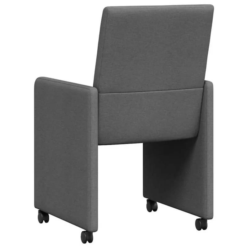Valgomojo Kėdės su Ratukais 2 pcs Tamsiai pilka 57 x 66 x 94 cm