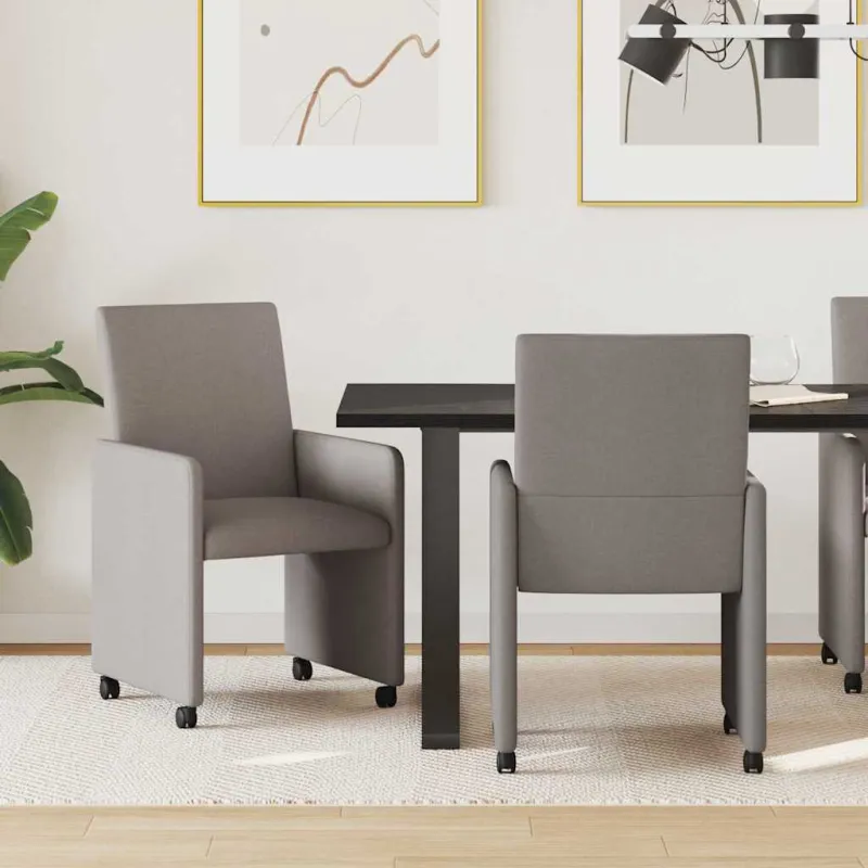 Valgomojo Kėdės su Ratukais 2 pcs Tortora 57 x 66 x 94 cm