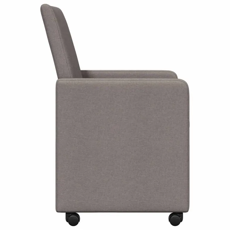 Valgomojo Kėdės su Ratukais 2 pcs Tortora 57 x 66 x 94 cm