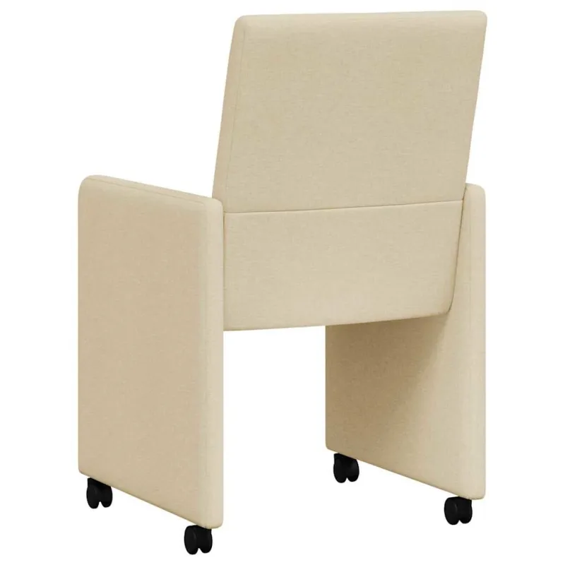 Valgomojo Kėdės su Ratukais 2 pcs Kreminė 57 x 66 x 94 cm