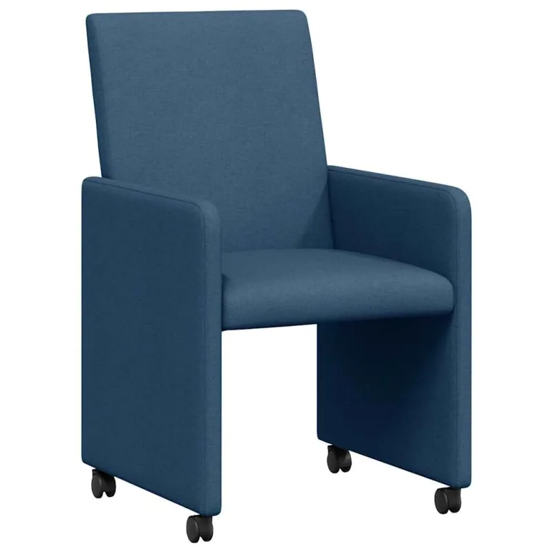 Valgomojo Kėdės su Ratukais 2 pcs Mėlyna 57 x 66 x 94 cm