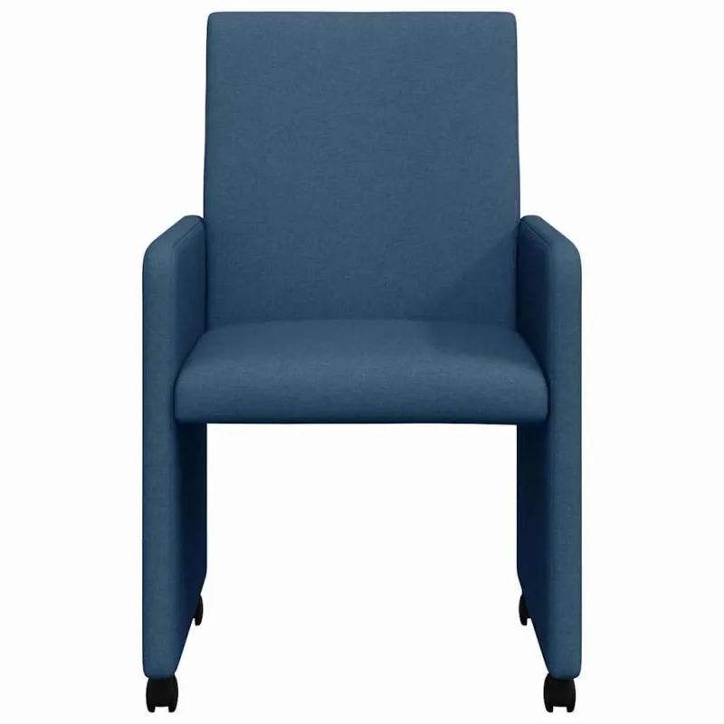 Valgomojo Kėdės su Ratukais 2 pcs Mėlyna 57 x 66 x 94 cm