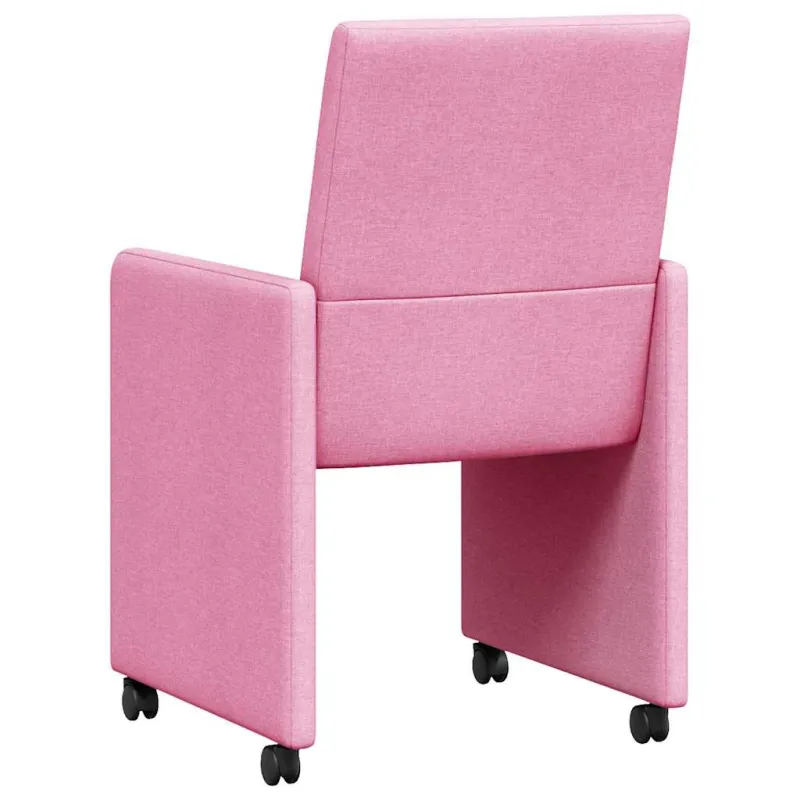 Valgomojo Kėdės su Ratukais 2 pcs Rožinė 57 x 66 x 94 cm