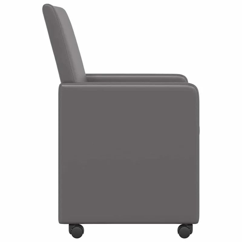 Valgomojo Kėdės su Ratukais 2 pcs Pilka 57 x 66 x 94 cm