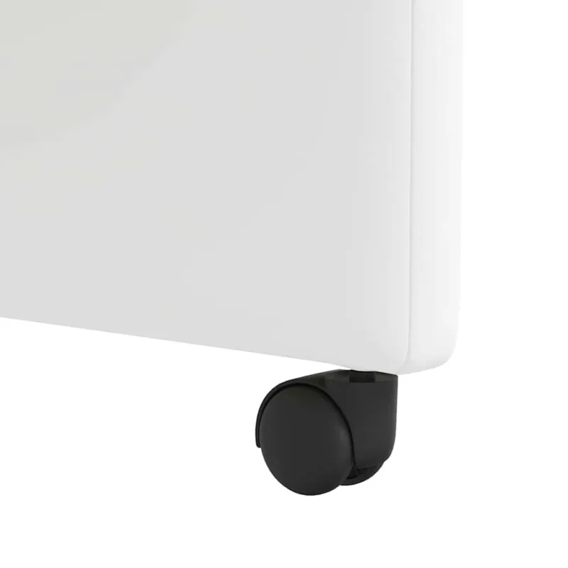 Valgomojo Kėdės su Ratukais 2 pcs Balta 57 x 66 x 94 cm