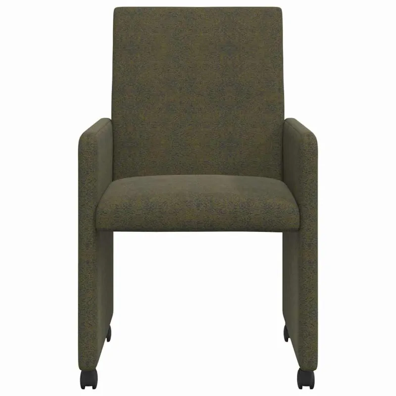 Valgomojo Kėdės su Ratukais 2 pcs Armijos žalia 57 x 66 x 94 cm