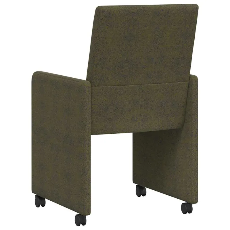 Valgomojo Kėdės su Ratukais 2 pcs Armijos žalia 57 x 66 x 94 cm