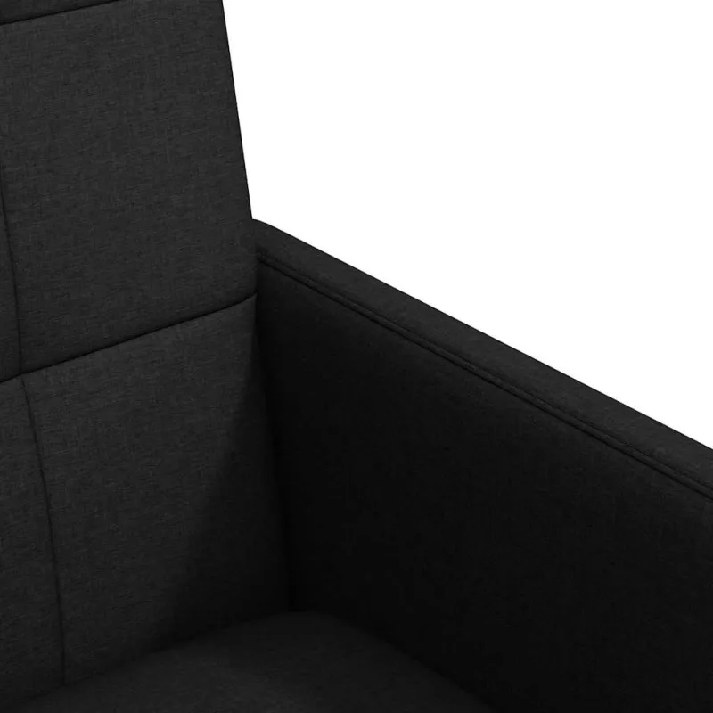 Valgomojo Kėdės su Ratukais 2 pcs Juoda 58 x 65 x 94 cm audinys