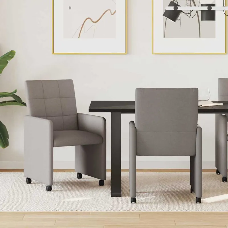Valgomojo Kėdės su Ratukais 2 pcs Tortora 58 x 65 x 94 cm