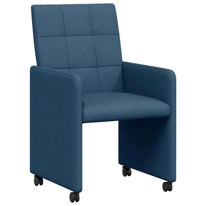 Valgomojo Kėdės su Ratukais 2 pcs Mėlyna 58 x 65 x 94 cm