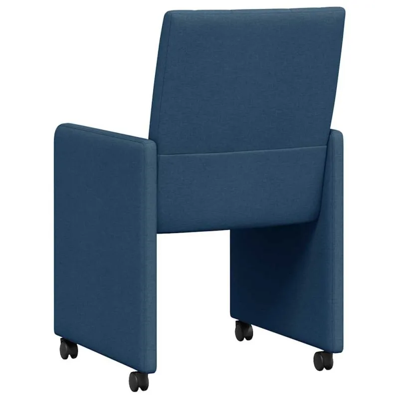 Valgomojo Kėdės su Ratukais 2 pcs Mėlyna 58 x 65 x 94 cm