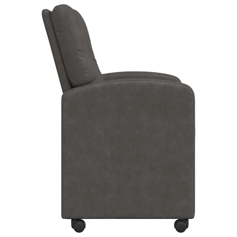 Valgomojo Kėdės su Ratukais 2 pcs Juoda 57 x 67 x 95 cm