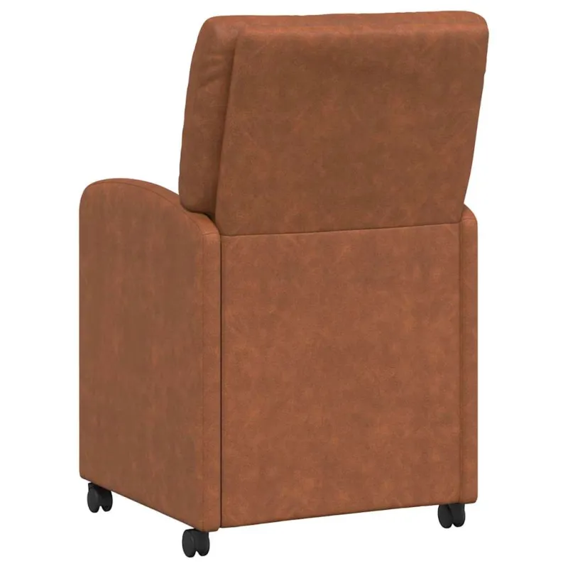 Valgomojo Kėdės su Ratukais 2 pcs Ruda 57 x 67 x 95 cm