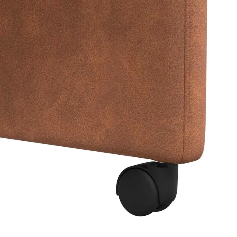 Valgomojo Kėdės su Ratukais 2 pcs Ruda 57 x 67 x 95 cm