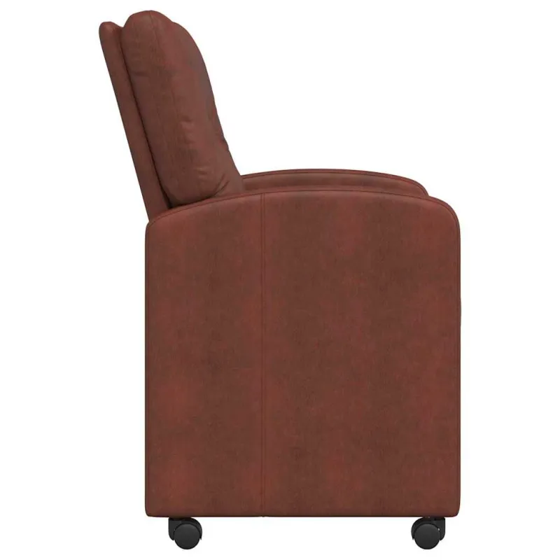 Valgomojo Kėdės su Ratukais 2 pcs Blizgiai ruda 57 x 67 x 95 cm