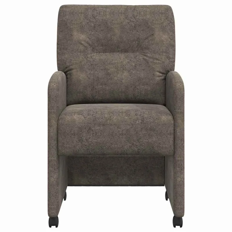Valgomojo Kėdės su Ratukais 2 pcs Tamsiai pilka 57 x 67 x 95 cm