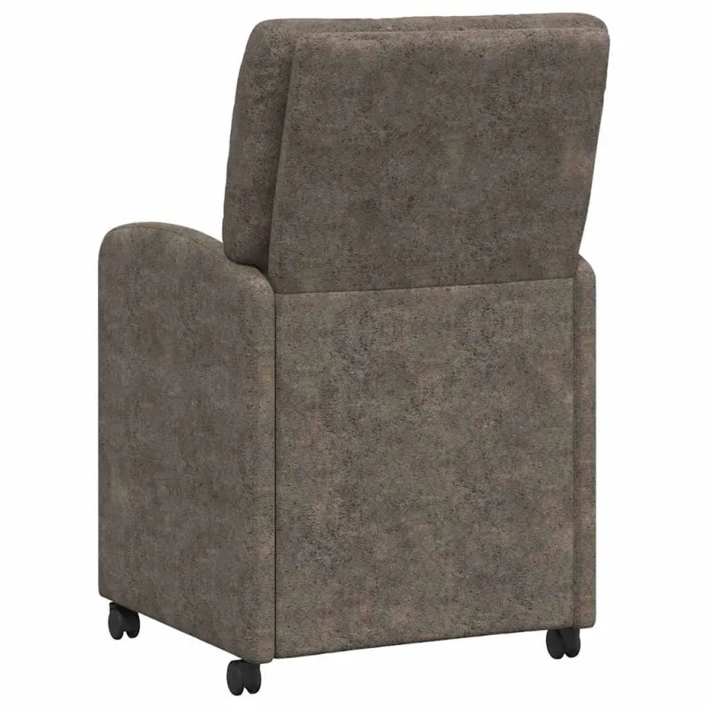 Valgomojo Kėdės su Ratukais 2 pcs Tamsiai pilka 57 x 67 x 95 cm