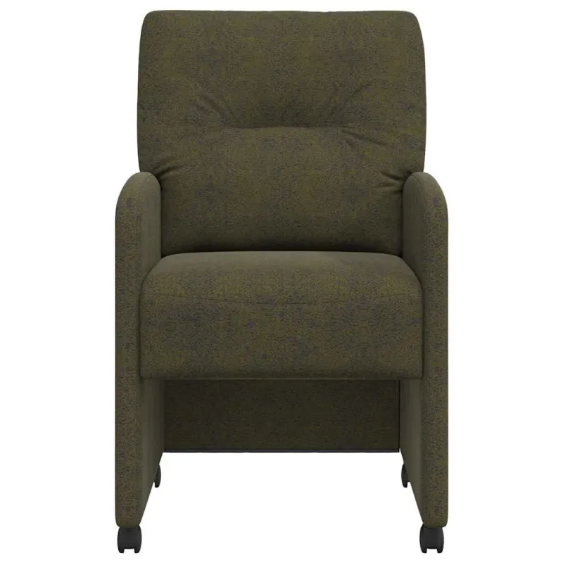 Valgomojo Kėdės su Ratukais 2 pcs Armijos žalia 57 x 67 x 95 cm