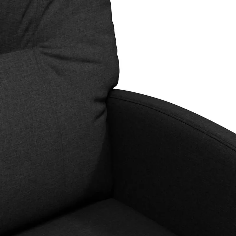 Valgomojo Kėdės su Ratukais 2 pcs Juoda 57 x 67 x 95 cm audinys