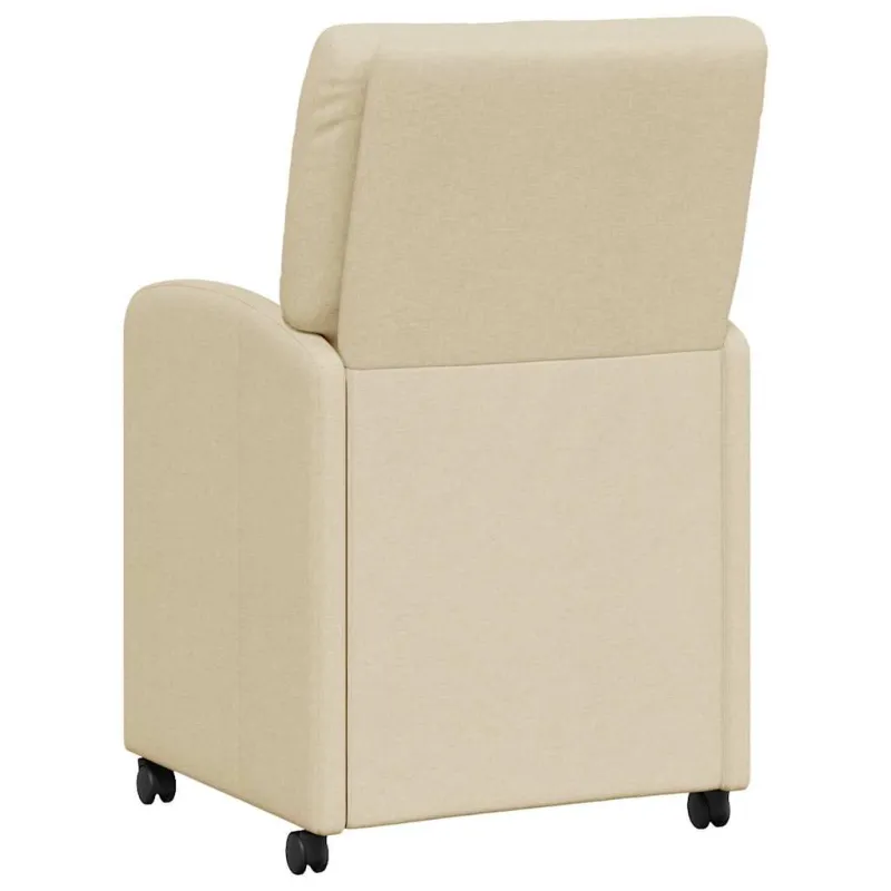 Valgomojo Kėdės su Ratukais 2 pcs Kreminė 57 x 67 x 95 cm