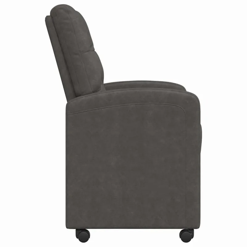 Valgomojo Kėdės su Ratukais 2 pcs Juoda 58 x 67 x 97 cm