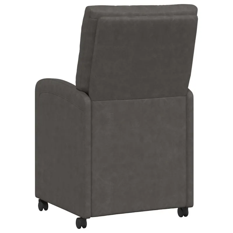 Valgomojo Kėdės su Ratukais 2 pcs Juoda 58 x 67 x 97 cm