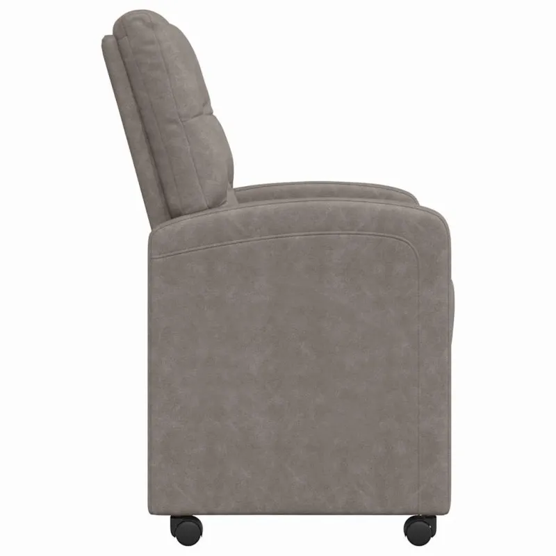 Valgomojo Kėdės su Ratukais 2 pcs Pilka 58 x 67 x 97 cm