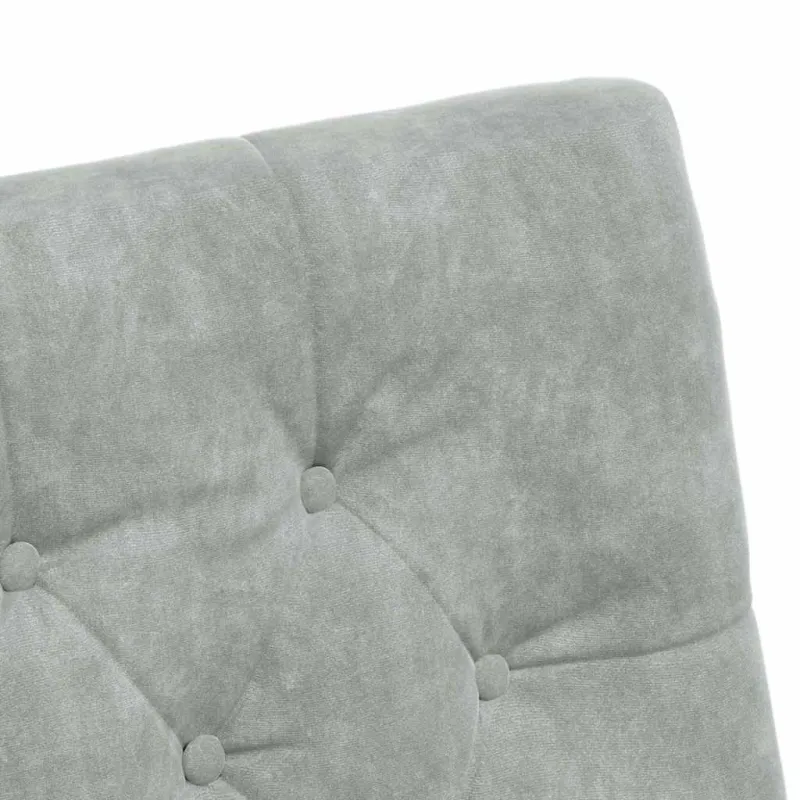 Valgomojo Kėdės su Ratukais 2 pcs Šviesiai pilka Aksomas