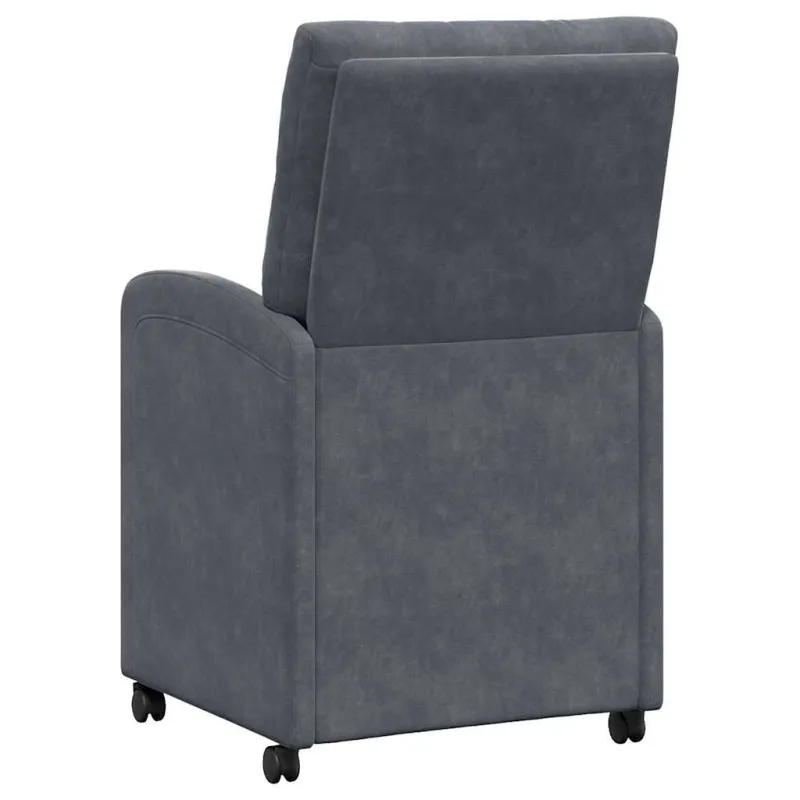 Valgomojo Kėdės su Ratukais 2 pcs Tamsiai pilka 58 x 67 x 97 cm