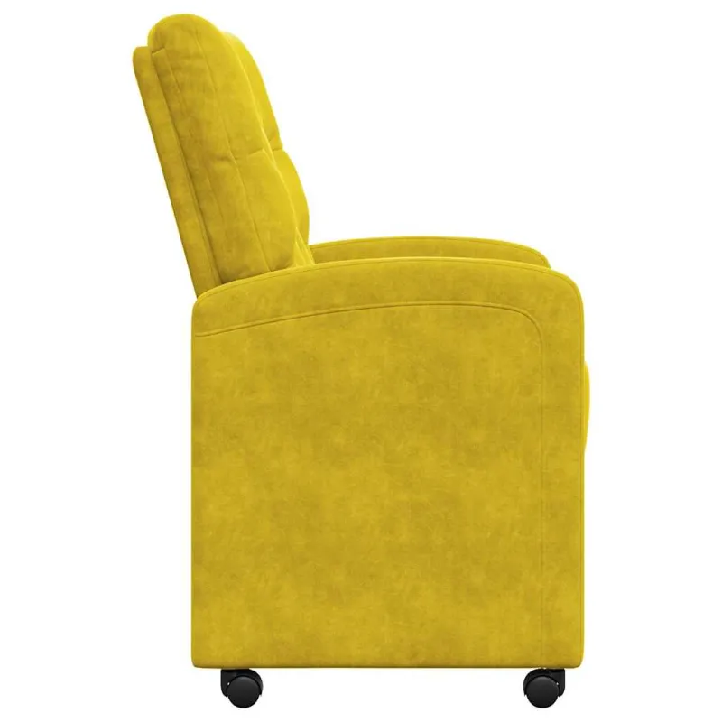 Valgomojo Kėdės su Ratukais 2 pcs Geltona 58 x 67 x 97 cm