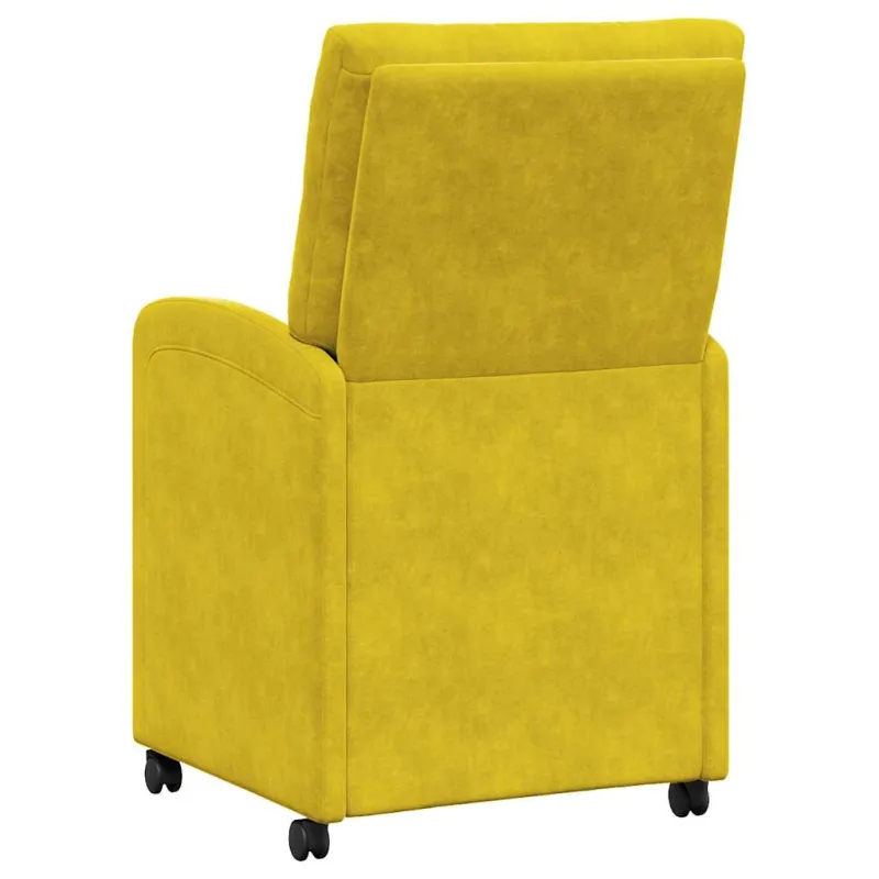 Valgomojo Kėdės su Ratukais 2 pcs Geltona 58 x 67 x 97 cm