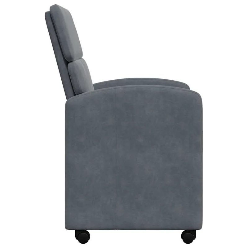 Valgomojo Kėdės su Ratukais 2 pcs Tamsiai pilka 58 x 65 x 98 cm
