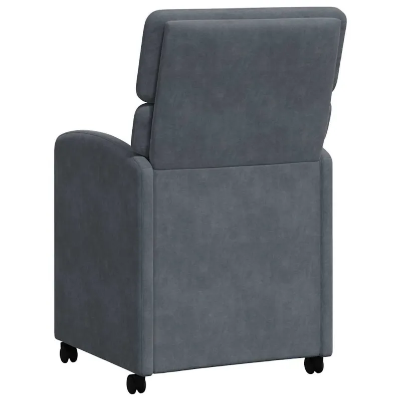 Valgomojo Kėdės su Ratukais 2 pcs Tamsiai pilka 58 x 65 x 98 cm