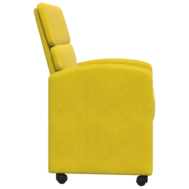 Valgomojo Kėdės su Ratukais 2 pcs Geltona 58 x 65 x 98 cm