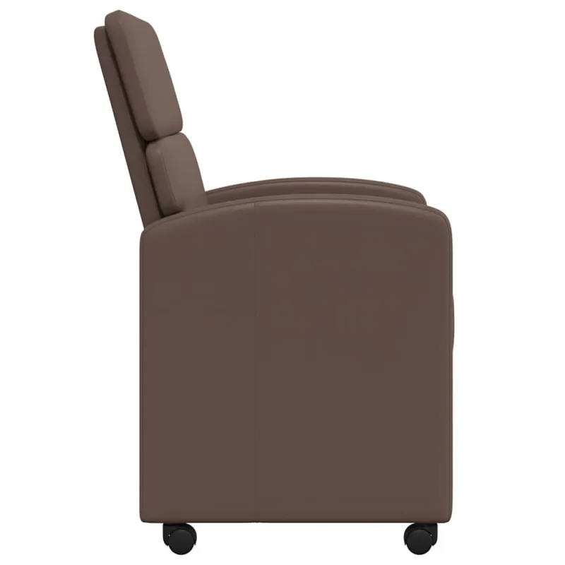 Valgomojo Kėdės su Ratukais 2 pcs Ruda 58 x 65 x 98 cm