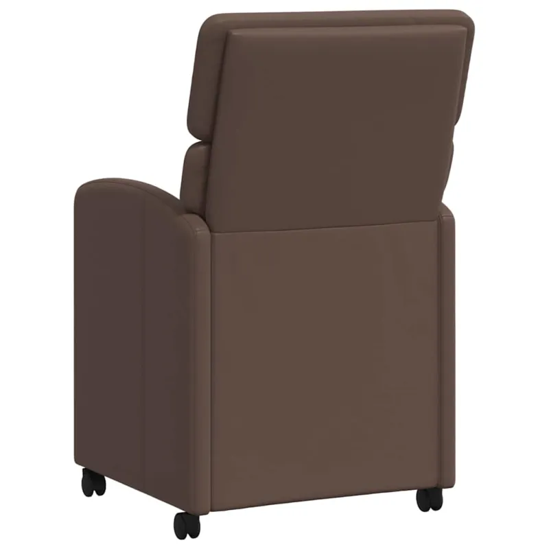 Valgomojo Kėdės su Ratukais 2 pcs Ruda 58 x 65 x 98 cm