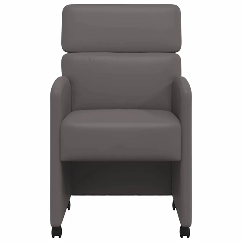 Valgomojo Kėdės su Ratukais 2 pcs Pilka 58 x 65 x 98 cm