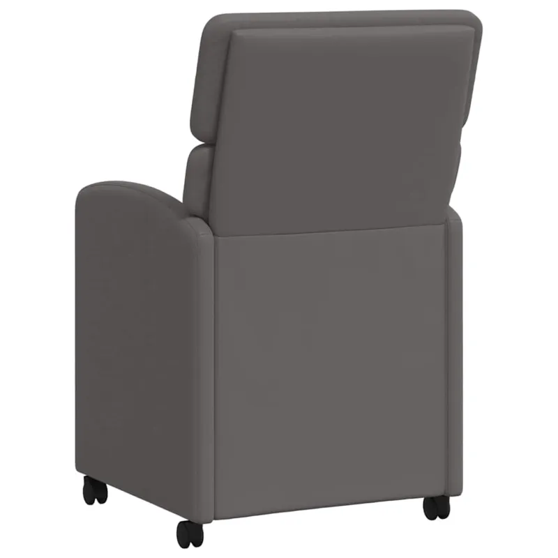 Valgomojo Kėdės su Ratukais 2 pcs Pilka 58 x 65 x 98 cm