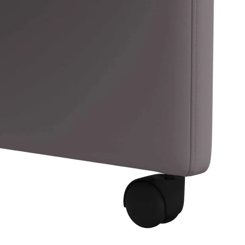 Valgomojo Kėdės su Ratukais 2 pcs Pilka 58 x 65 x 98 cm