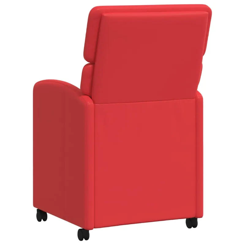 Valgomojo Kėdės su Ratukais 2 pcs Raudona 58 x 65 x 98 cm