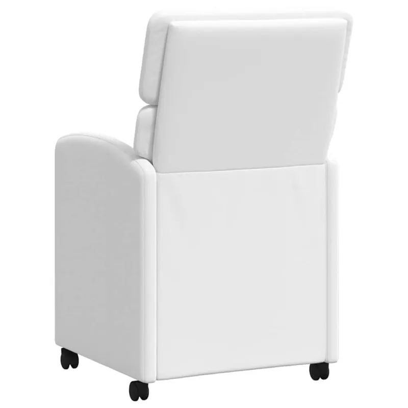 Valgomojo Kėdės su Ratukais 2 pcs Balta 58 x 65 x 98 cm