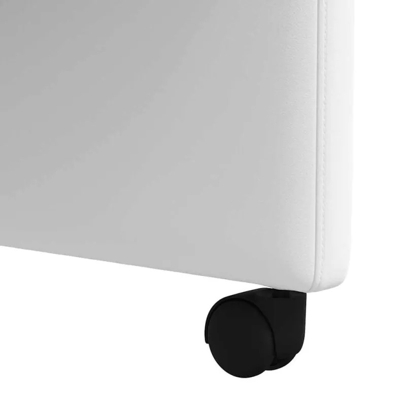 Valgomojo Kėdės su Ratukais 2 pcs Balta 58 x 65 x 98 cm