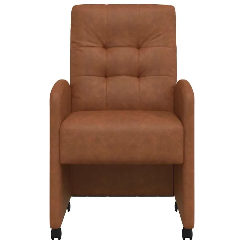 Valgomojo Kėdės su Ratukais 2 pcs Ruda 58 x 67 x 97 cm